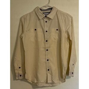 NWT Sovereign Code 14-16 Long Sleeve Button Up Shirt Cream